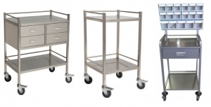 stainless steel hospital trolley