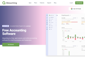 Akaunting open-source accounting homepage
