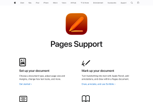 Apple Pages word processor page