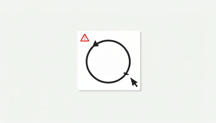 A subscription card wrapped in a circular auto-renew arrow with a red warning triangle and a mouse cursor