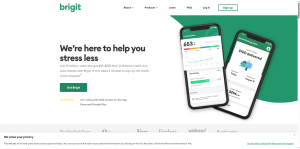 brigit-advance paycheck advance app homepage