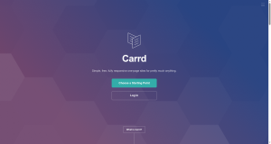 Carrd one-page site builder home page