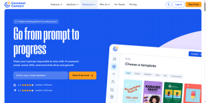 Constant Contact email marketing homepage