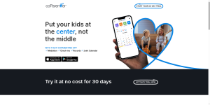 coParenter co-parenting app homepage
