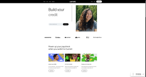 Current teen banking app homepage