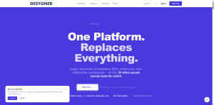 Desygner online design tool homepage