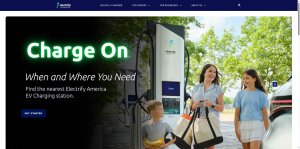 Electrify America EV charging homepage
