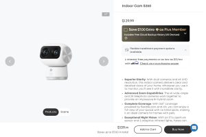 Eufy Indoor Cam S350 product page