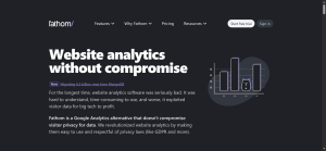 Fathom Analytics privacy-first website analytics homepage