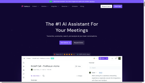 Fireflies.ai AI meeting note taker homepage