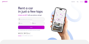 Getaround peer-to-peer car sharing home page