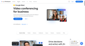 Google Meet product page