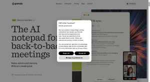 Granola bot-free AI meeting notes homepage