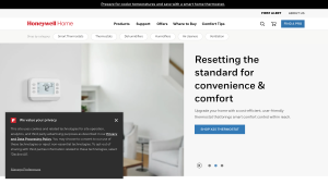 Honeywell Home smart thermostats homepage