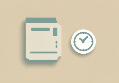 Flat illustration of an airline boarding pass beside a clock icon representing an expiring flight credit