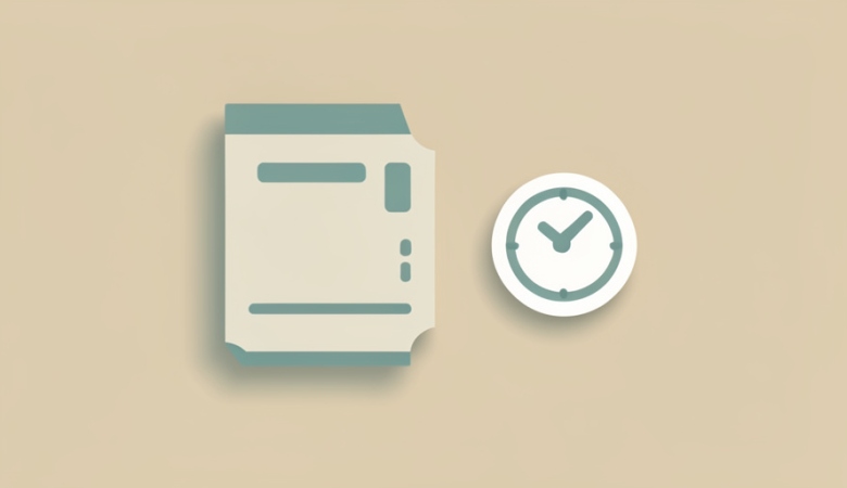 Flat illustration of an airline boarding pass beside a clock icon representing an expiring flight credit