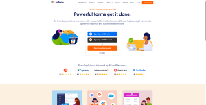 Jotform online form builder home page