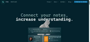 Logseq open-source knowledge base homepage