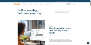Moodle open-source learning management system homepage