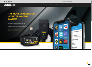 OBDLink adapter and app homepage