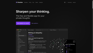 Obsidian markdown note-taking app homepage