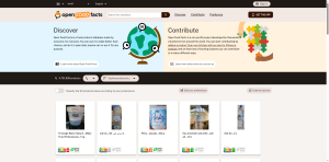 Open Food Facts free open barcode food database homepage