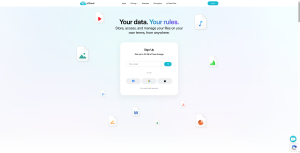 pCloud cloud storage homepage