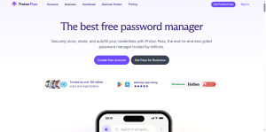 Proton Pass password manager homepage
