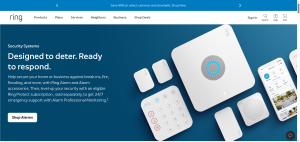 Ring Alarm home security system page