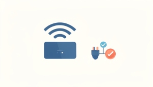 Illustration of a Wi-Fi router beside a smart plug icon, representing smart home device connectivity settings