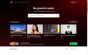 SeatGeek ticket marketplace homepage