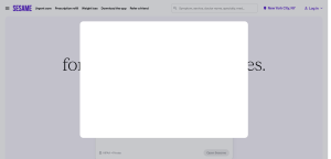 Sesame cash-pay telehealth home page
