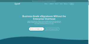 SignWell e-signature home page