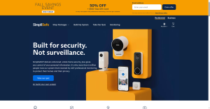 SimpliSafe home security home page