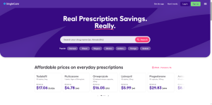 SingleCare prescription discount card homepage
