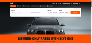 Sixt car rental home page