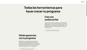 Spotify podcasts page