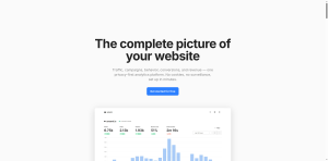 Umami open-source privacy-focused web analytics homepage