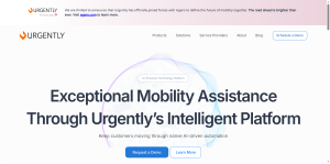 Urgent.ly on-demand roadside assistance home page