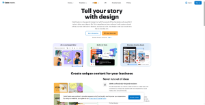 VistaCreate online graphic design tool homepage