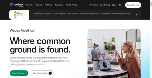 Webex meetings product page