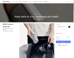 Withings BPM Connect Wi-Fi blood pressure monitor product page