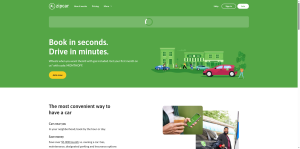 Zipcar car sharing home page